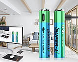 Акумулятор з USB Micro зарядкою Super-L Li-Ion AAA 1.5V 400 mАh, фото 2