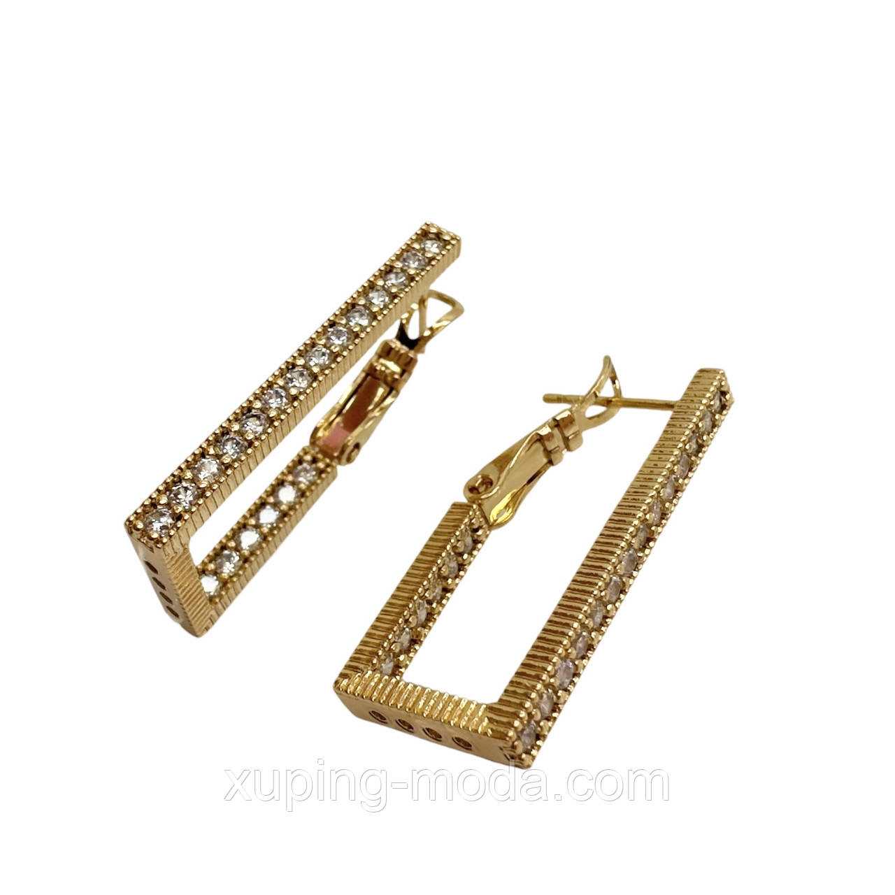 Сережки ксюпінг. 27 мм. 18 к, фото 1