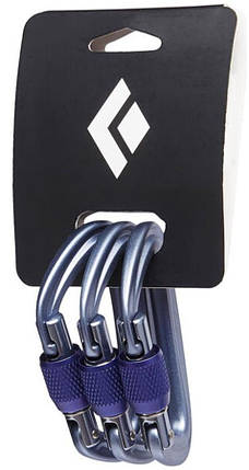 Набір карабінів Black Diamond LitetForge Screwgate 3 Pack (Grey), фото 1