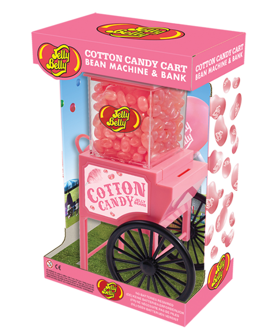 Диспенсер у формі карнавального візка з цукерками Jelly Belly Cotton Candy Cart Dispenser 140г, фото 1