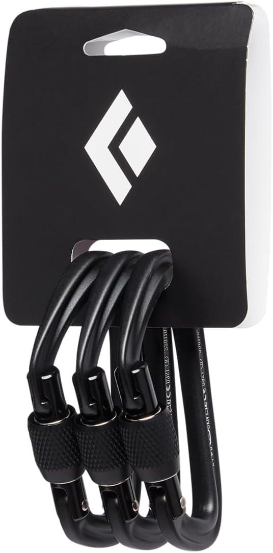 Набір страхувальних карабінів Black Diamond HotForge Screwgate 3 Pack (Black)