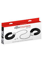 Поножи Fetish Tentation Adjustable metal and fur ankle cuffs, фото 4