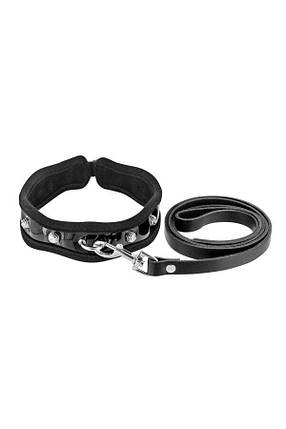 Поводок Fetish Tentation Premium Patent leather chocker and leash, фото 1