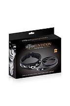 Поводок Fetish Tentation Premium Patent leather chocker and leash, фото 4