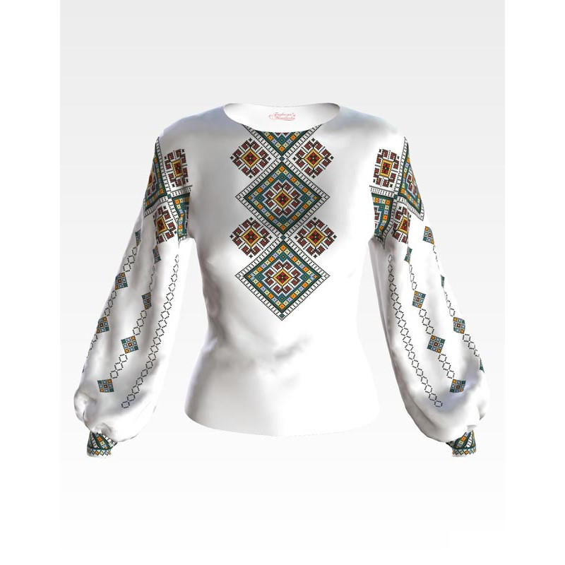 Заготовка жіночої вишиванки "Різнобарвя" для вишивки бісером (БЖ164кБнннн), фото 1