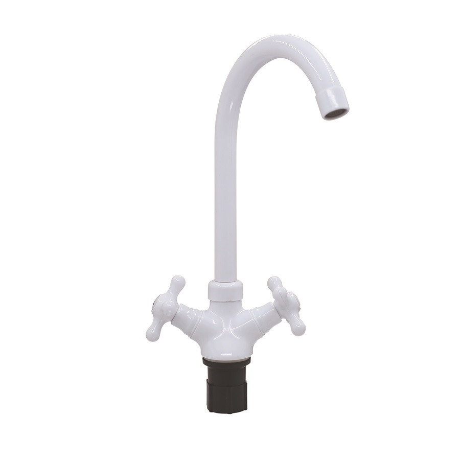 Змішувач для кухні Plamix Pablo-275 White, високі вентильні, ABS-пластик (PM0669)