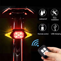 Велофонар LY-6700 із зазначенням поворотів, ЗП microUSB, Li-Ion акум., пульт керування ORG