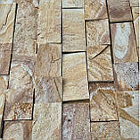 Фасадна плитка із сланцю "Золота Вишня" для цоколя, фасаду, облицювання будинку, фото 2