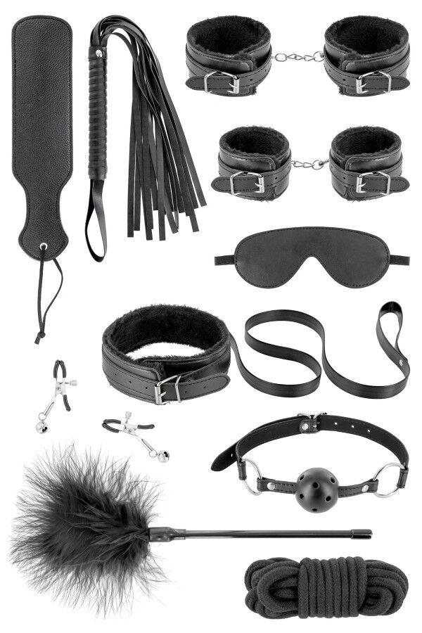Набір для BDSM Fetish Tentation SM Bondage Box in vegan leather 10pcs, фото 1