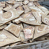 Фасадна плитка плашка "Золота Вишня" із каменю сланцю для цоколя, фасаду, облицювання будинку, мощення доріжок, фото 2