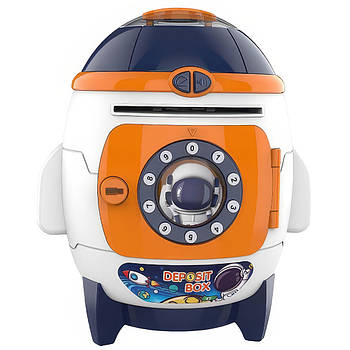 Сейф-скарбничка Ракета зі звуковими та світловими ефектами MK 5419 Дитяча скарбничка з унікальним дизайном