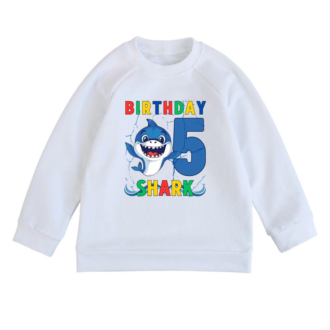 Світшот дитячий з принтом Бебі Шарк 5 років Baby Shark, фото 1