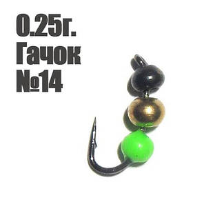 Мормишка "Bayraktar" 0.25г. гачок №14 Зелена