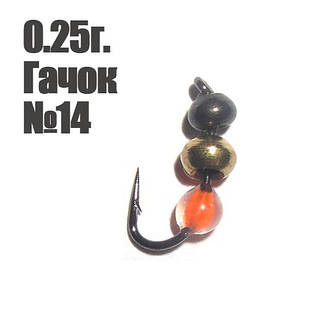 Мормишка "Bayraktar" 0.25г. гачок №14 Помаранчева