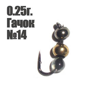 Мормишка "Bayraktar" 0.25г. гачок №14 Чорна