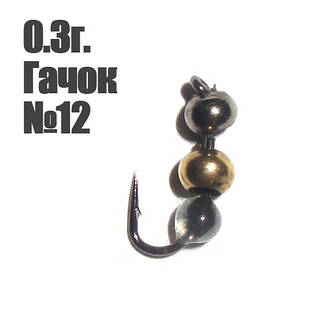 Мормишка "Bayraktar" 0.3г. гачок №12 Чорна