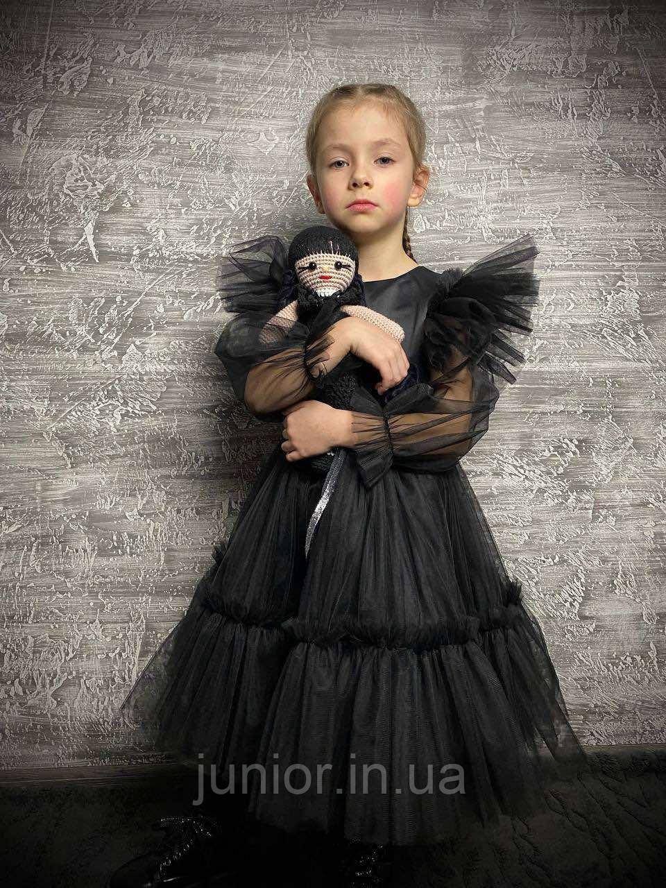 Чорна сукня для дівчинки Венздей Венсдей Wednesday (104-146р), фото 1