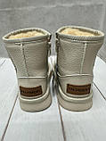Зимові дитячі Ugg Paliament уггі екошкіра бежеві 29 18.5 см, фото 3