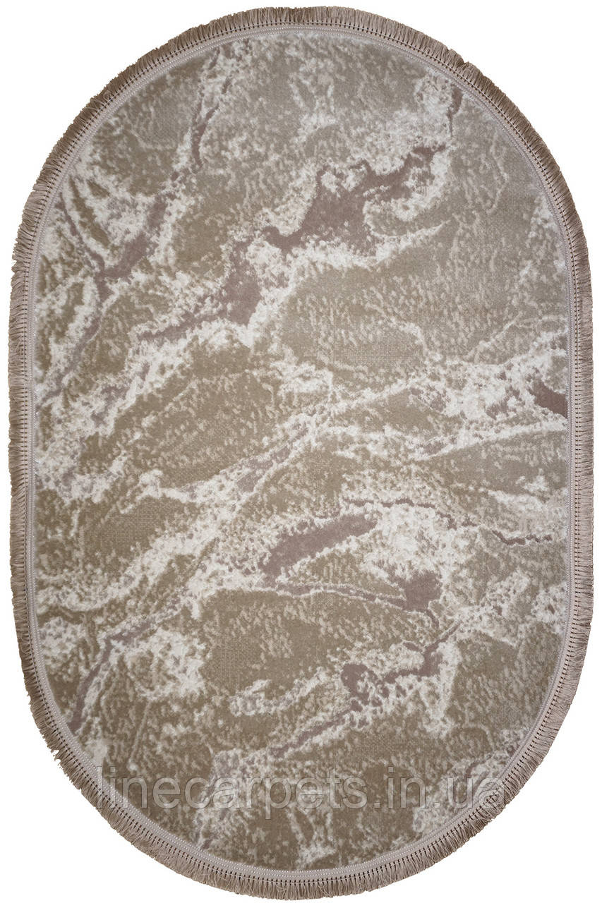 Сучасний jовальний килим LEVADO 09039A VISONE/BEIGE