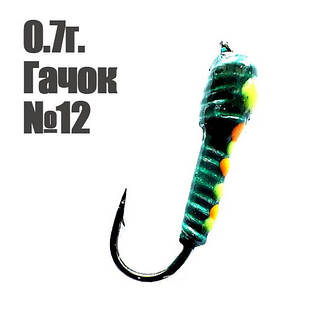 Мормишка Лесотка 0.7г. гачок №12 Салатова