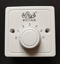 Регулятор обертів димер вентилятора classic-5/1 білий