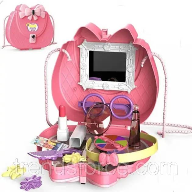 Дитячий косметичний набір сумка для макіяжу з дзеркалом Kids Pretend Toy Bag 209205