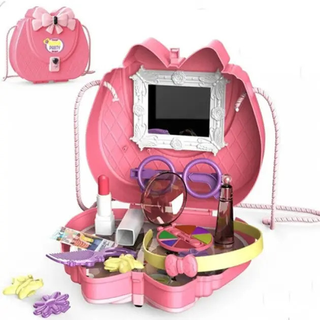 Дитячий косметичний набір сумка для макіяжу з дзеркалом Kids Pretend Toy Bag 209205
