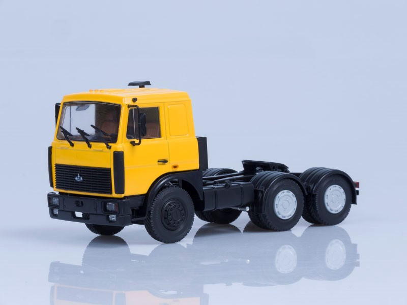 Модель Сідельний тягач МАЗ-6422 (пізня кабіна, жовтий) 1989 | Автоісторія