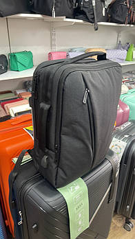 Рюкзак чорний спортивний шкільний міський на блискавці з кишенею Ares