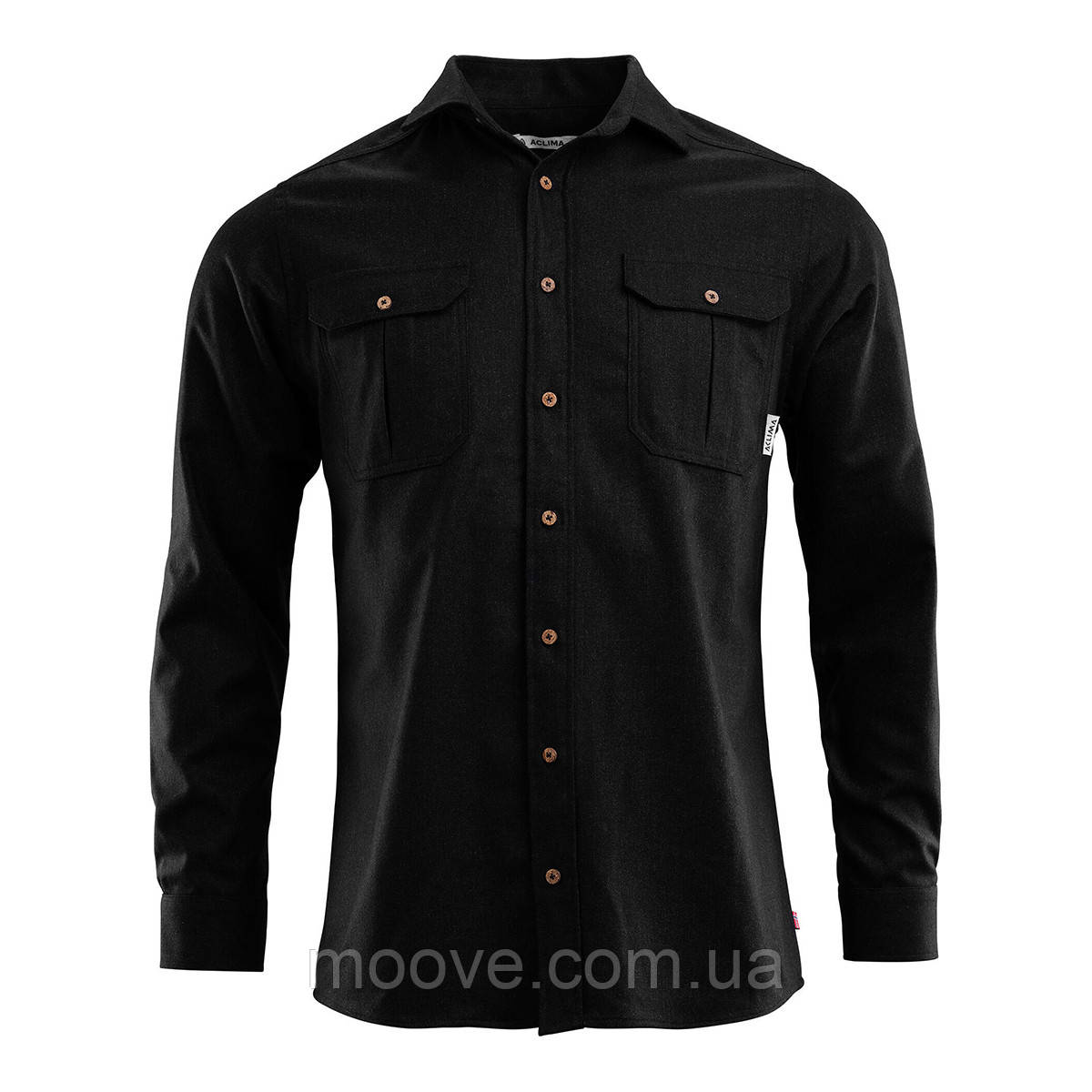 Aclima Aclima ReBorn 215 Woolshirt Ms Dark Grey Melange XL