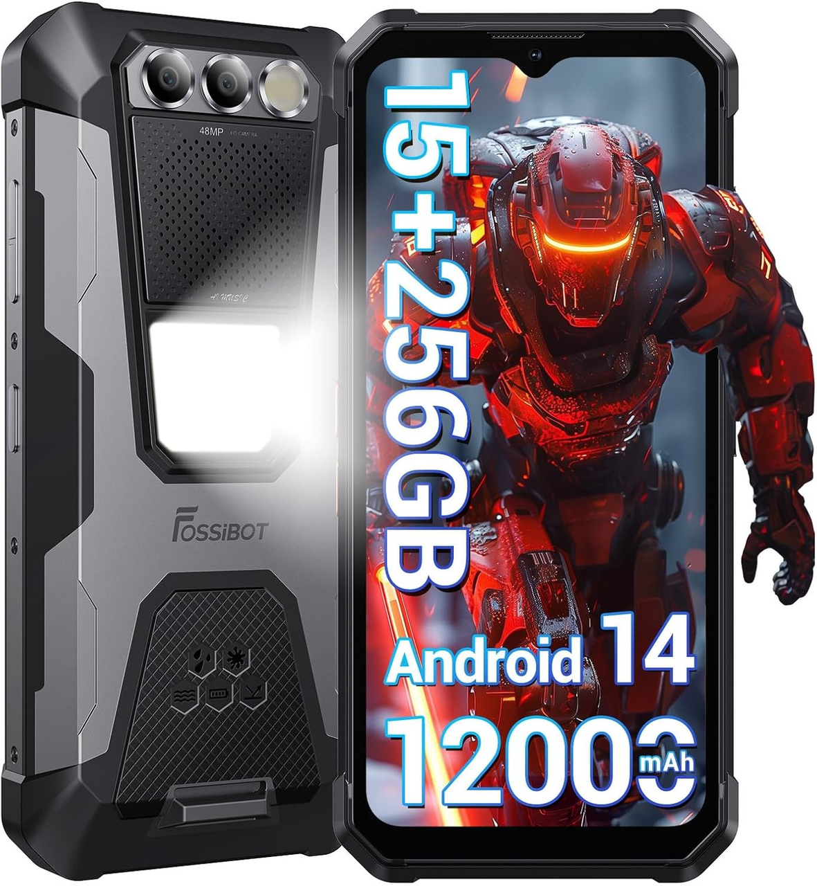 Захищений смартфон Oukitel FOSSiBOT F106 PRO Black 8\256GB акумулятор 12000mAh НОВИНКА
