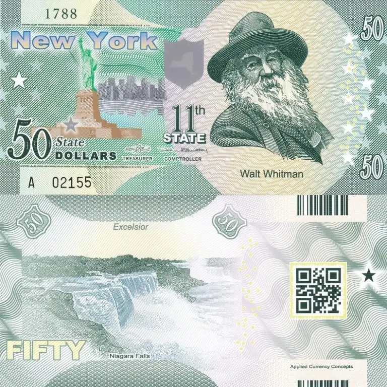 Fantasy/США — 50 Dollars 2014 — 11th state New York — Polymer — Сувенір — UNC