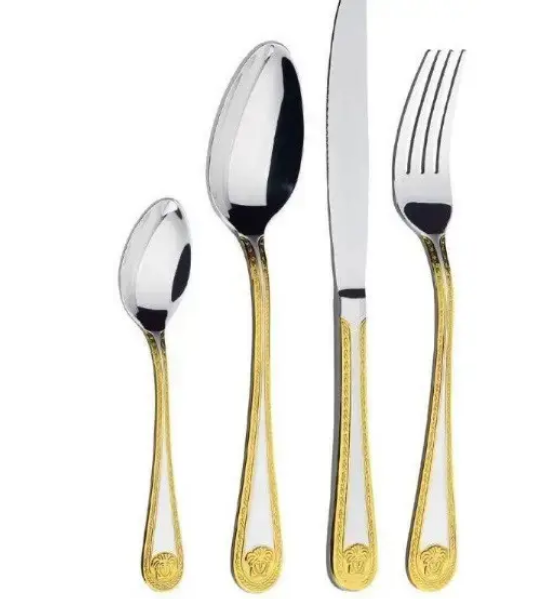 Набір столових приладів із позолотою Bachmayer BM-7882 72 предмети 12 персон, фото 1