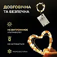 Гірлянда роса 10 метрів крапля на батарейках на 100 led білий дріт жовтий GarlandoPro Lugi, фото 3