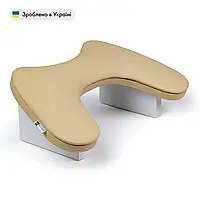 Підставка (підлокітник) ортопедична манікюрна для рук ECO STAND Butterfly бежева на білих ніжках