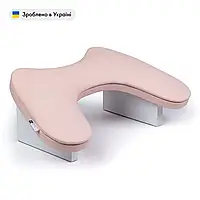 Підставка(підлокітник) ортопедична манікюрна для рук ECO STAND Butterfly рожева на білих ніжках