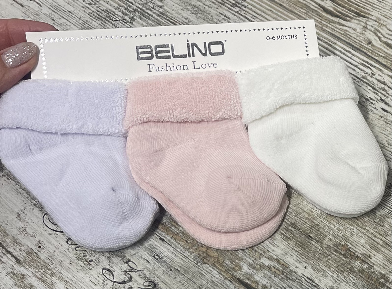 Махрові шкарпетки для новонароджених дівчаток New Born 0-6