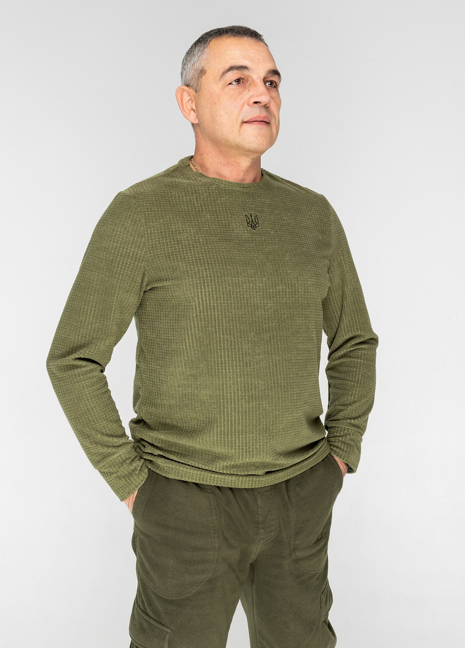 Тактичний лонгслів (фліс, хакі) 56, фото 1