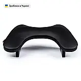 Підставка (підлокітник) ортопедична манікюрна для рук ECO STAND Butterfly чорна на чорних ніжках, фото 3