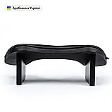 Підставка (підлокітник) ортопедична манікюрна для рук ECO STAND Butterfly чорна на чорних ніжках, фото 4