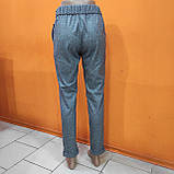 Брюки жіночі теплі штани класика твід 42 сірий, фото 4