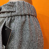 Брюки жіночі теплі штани класика твід 42 сірий, фото 7