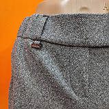 Брюки жіночі теплі штани класика твід 42 сірий, фото 9