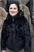 Шубка 6128. Зима. Розміри: M, L, XL, XXL. Напів-батал. Чорний