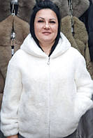 Шубка 8807. Зима. Розміри: M, L, XL, XXL. Напів-батал. Білий