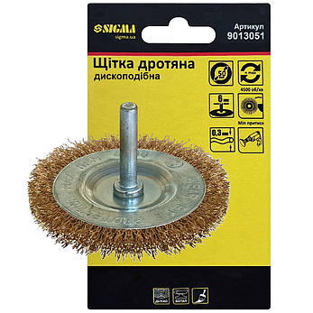 Щітка дротяна дискова торцева для дриля Sigma 50мм, фото 1