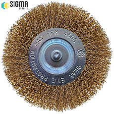 Щітка дротяна дискова торцева для дриля Sigma 100мм, фото 5