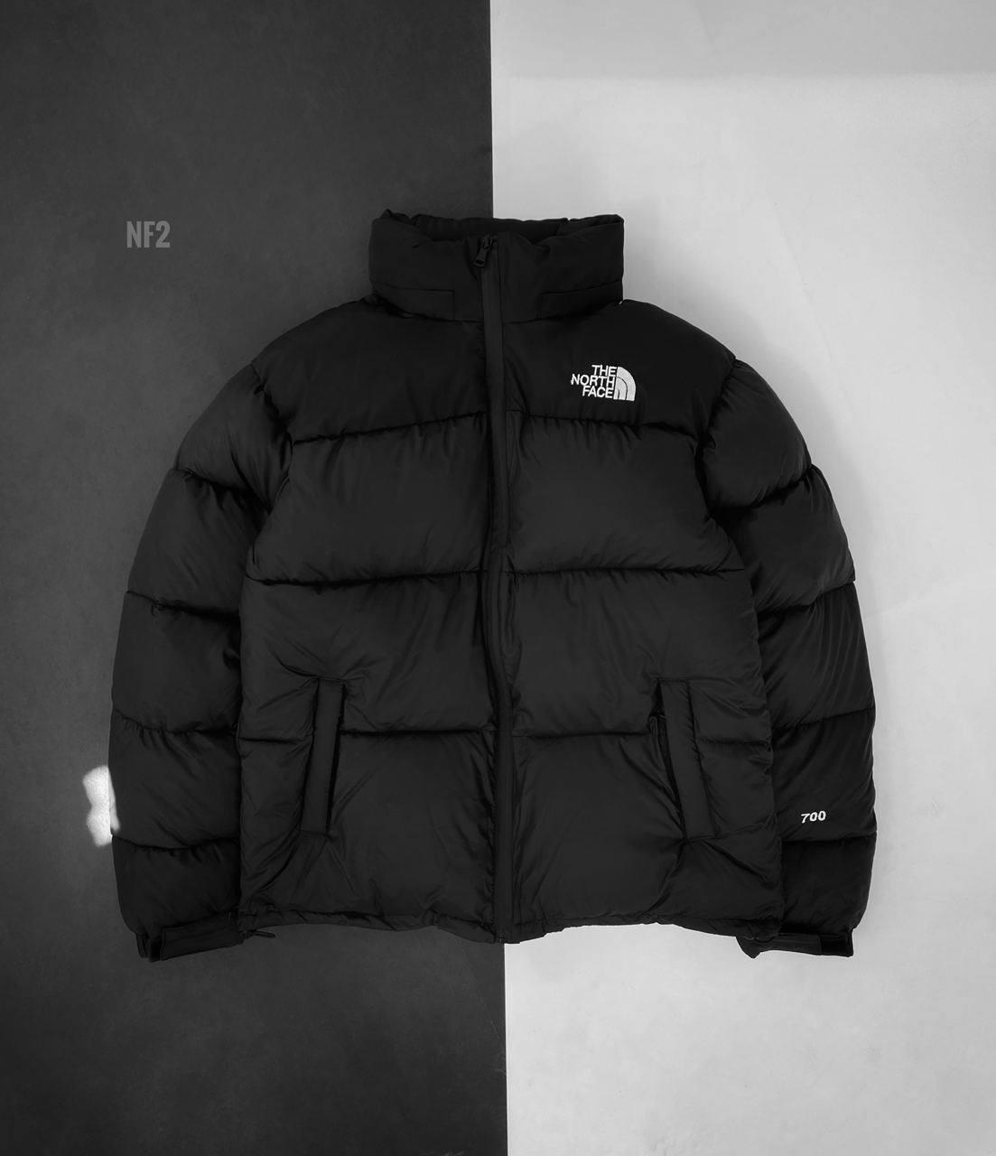 Жіноча зимова куртка The North Face чорна оверсайз Пуховик до -30*С ТНФ логотип вишивка, фото 1