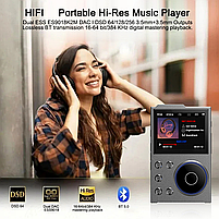 MP3 плеєр Mrobo M10 2.4" Bluetooth 5.0 DSD256 Hi-Fi 16Gb металевий сірий, фото 5