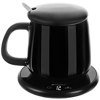 Чашка керамічна з електричним підігрівом та ложечкою 400 мл Ruhhy 22125 Польща